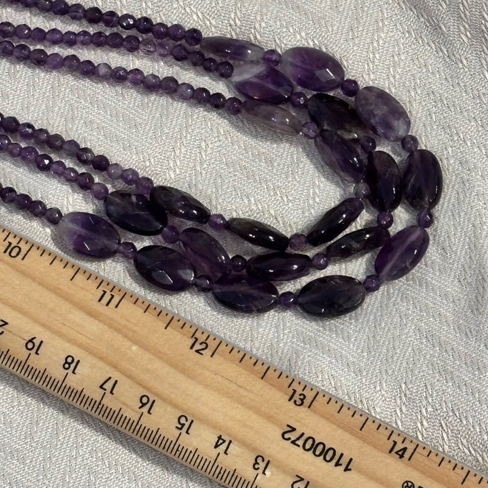 Jay King DTR 925 Necklace Amethyst Multi Strand Sterling Silver Purple - Picture 13 of 13